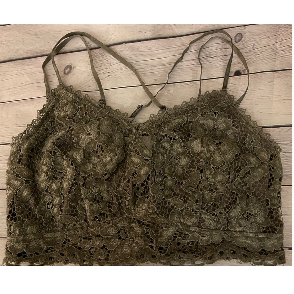 willow + root grey lace bralette